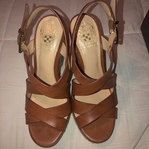 Vince Camuto criss-cross high heel wedge